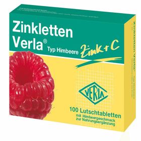 【apotheke】德国Zinkletten Verla婴幼儿儿童VC咀嚼片婴儿维生素C钙铁锌片树莓味 100片