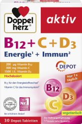 【rossmann】aktiv B12 + C + D3 Energie + Immun Depot