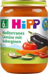 【dm】Gemüse Mediterranes Gemüse mit Auberginen ab dem 6. Monat, 190 g