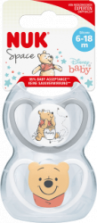 【dm】Schnuller Space Disney Silikon, grau/weiß, Gr.2, 6-18 Monate, 2 St
