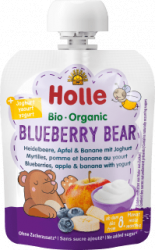 【dm】Quetschie Blueberry Bear Heidelbeere, Apfel & Banane mit Joghurt, ab dem 8.Monat, 85 g