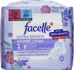 【rossmann】facelle Ultra Binden normal + Flügel + Frischeduft 1滴卫生巾