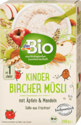 【dm】Kindermüsli Bircher ab 1 Jahr, Demeter, 250 g