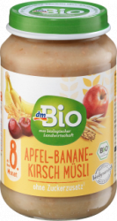 【dm】Frucht & Getreide Apfel-Banane-Kirsch Müsli ab dem 8. Monat, Demeter, 190 g