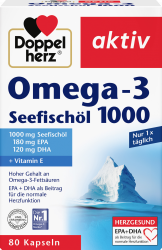 【rossmann】双心深海鱼油  1000 Doppelherz aktiv Omega-3 Seefischöl 1000