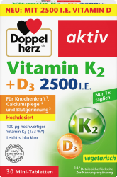 【rossmann】Vitamin K2 + D3 2000 I.E. 30 Tabletten