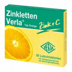 【apotheke】德国Zinkletten Verla婴幼儿儿童VC咀嚼片婴儿维生素C钙铁锌片橘子味 100片