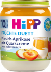 【dm】Frucht & Joghurt Pfirsich-Aprikose mit Quark-Creme, ab dem 10.Monat, 160 g