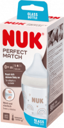 【dm】Babyflasche aus Glas Perfect Match, weiß, von Geburt an, 120 ml, 1 St